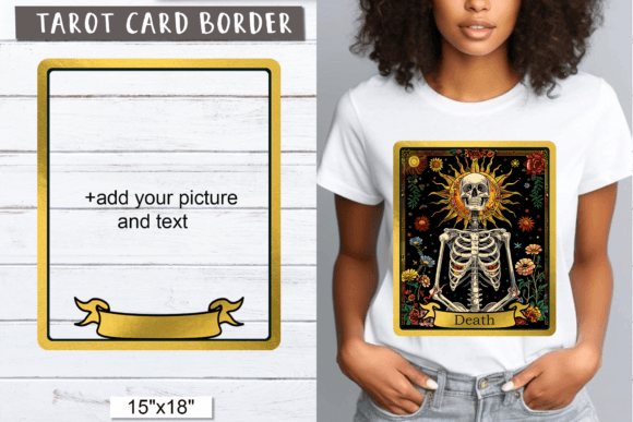 Download Tarot Card Border Design Gold Frame Png - Card Collection