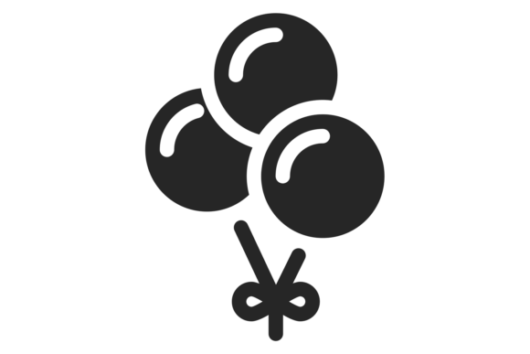 Download Balloon Bunch Black Icon. Party Decorati - Balloon bunch Collection