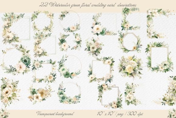 Download Wedding Card Green Floral Decorations - Card Collection