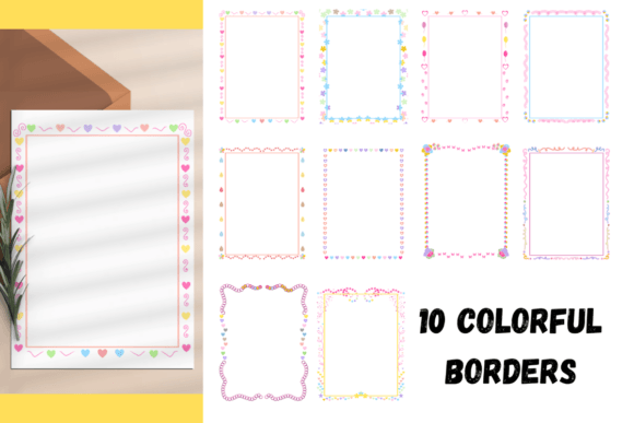Download Colorful Pastel Greetings Card Border - Card Collection
