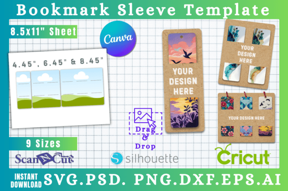 Download Bookmark Sleeve Display Cards Template - Card Collection