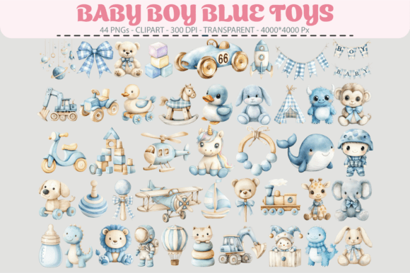 Download Baby Boy Blue Toys Clipart – 44 PNGs - Baby boy Collection