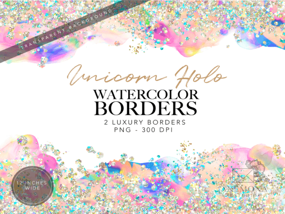 Download Holographic Border, Unicorn Glitter - Holo Collection