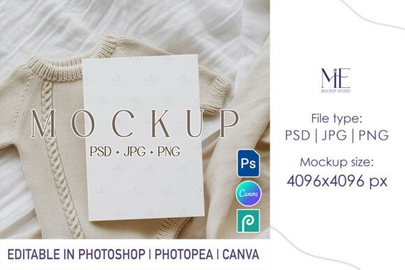 Download Milestone Card Mockup, Boho Baby Shower - Card Collection