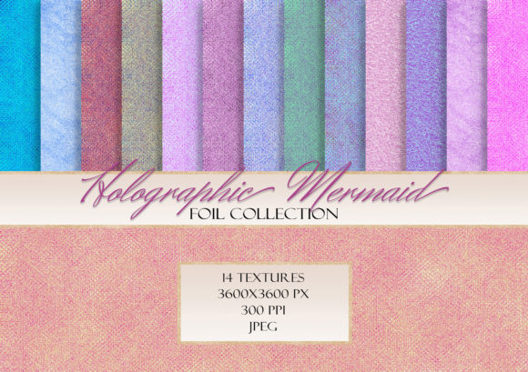 Download Mermaid Holographic Iridescent Textures - Holo Collection