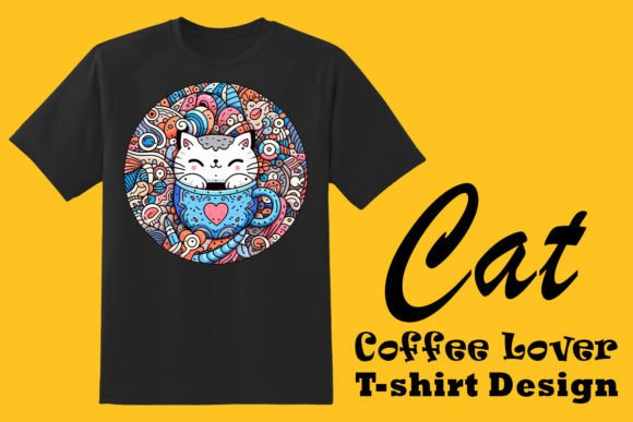 Download Coffee-Loving Kitty Clipart for POD 70 - Kitty clipart Collection