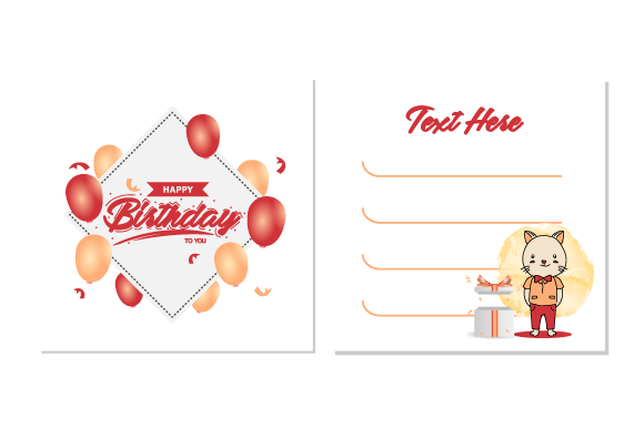 Download Birthday Invitation Card with Cat Design - Card Collection