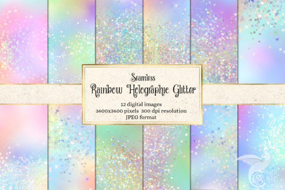 Download Seamless Rainbow Holographic Glitter - Holo Collection
