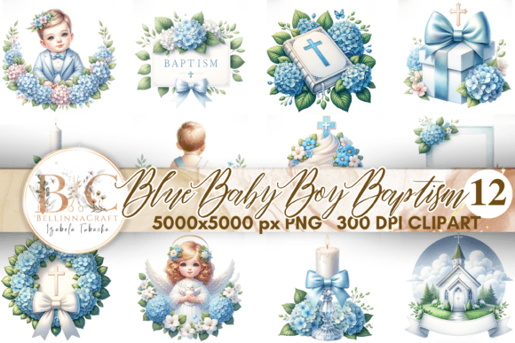 Download Watercolor Blue Baby Boy Baptism Clipart - Baby boy Collection