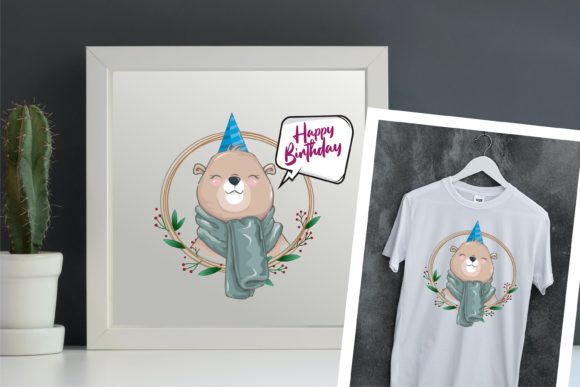 Download Cute Happy Bear for Birthday Card, Etc - Card Collection