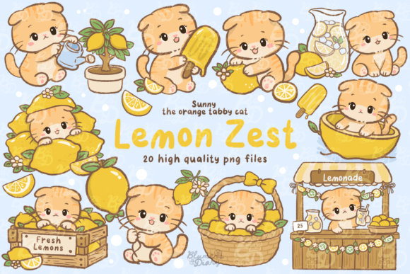 Download Kawaii Lemon Kitty Clipart - Kitty clipart Collection