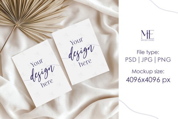 Download Invitation Card Mockup PSD and Canva - Card Collection